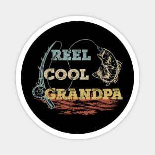 Reel Cool Grandpa Father'S Day Fishing Magnet